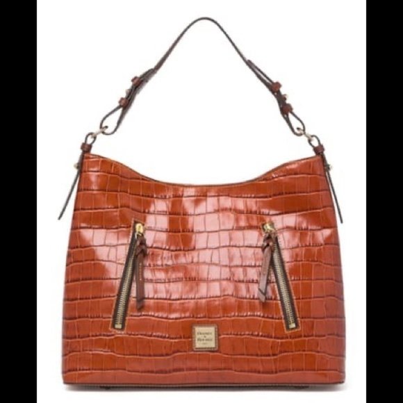 Dooney & Bourke Cooper Croc Hobo Shoulder Bag, NWT - Picture 4 of 16